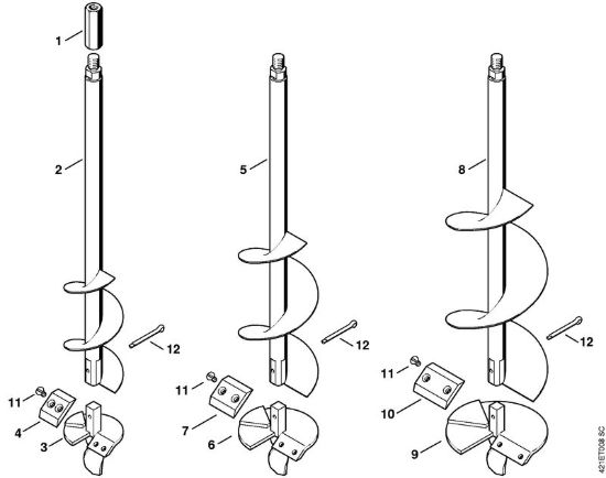 Trivella per impianti BT 45 BT 45-Z brand Stihl